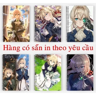 Sổ tay anime manga Violet Evergarden Búp Bê Ký Ức sổ gáy xoắn 200 trang