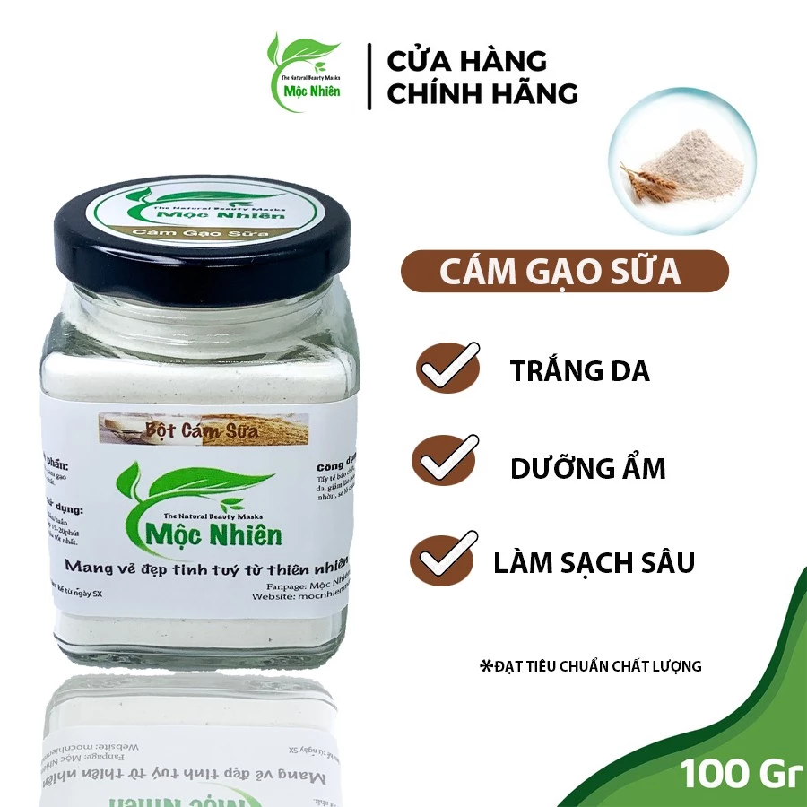 100gr Bột Cám Gạo Mộc Nhiên 100% nguyên chất