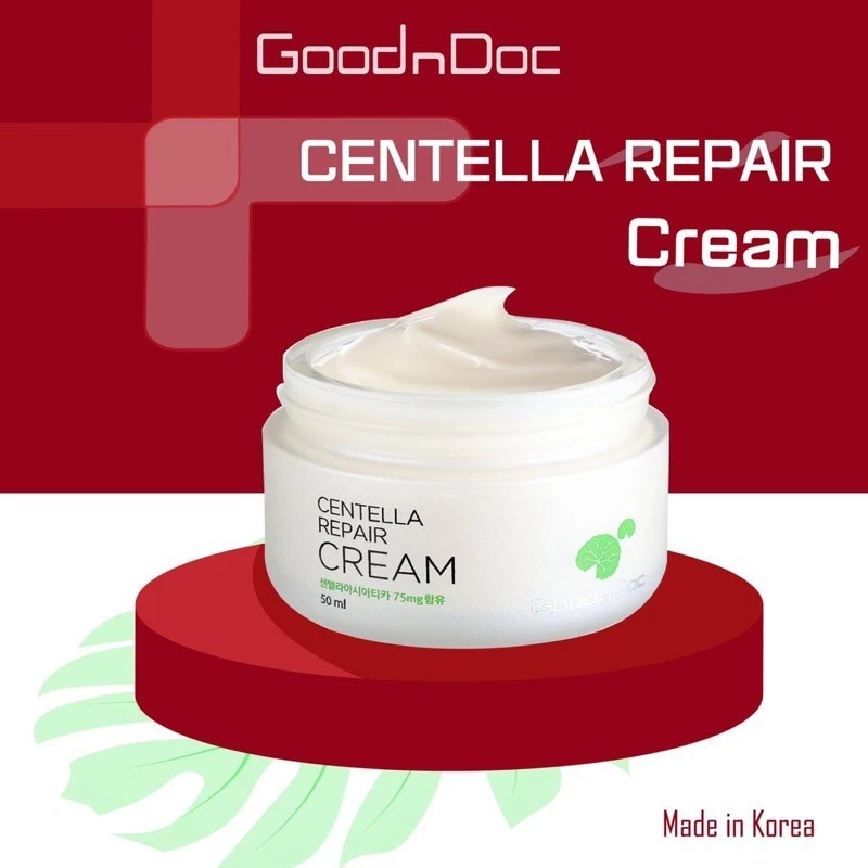 Kem Rau Má Dưỡng Ẩm Phục Hồi Da GoodnDoc Centella Repair Cream