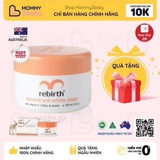 Kem chống nhăn nhau thai cừu Rebirth Placenta Anti Wrinkle Cream Vitamin E & Lanolin 100g của Úc