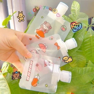 Túi chiết đựng dầu gội mỹ phẩm du lịch 30/50/100ml tặng kèm StickerThế giới Khăn