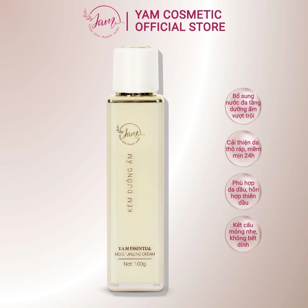 Kem Dưỡng Ẩm YAM Cosmetic Giúp Trắng Da Kiềm Dầu Giảm Thâm Se Khít Lỗ Chân Lông Dành Cho Da Dầu Và Nhạy Cảm Chai 100g