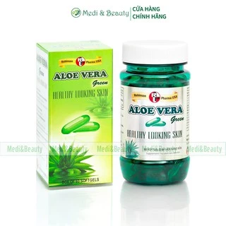 Viên uống dưỡng ẩm da, chống lão hóa và tái tạo da ALOE VERA Green chai 60 viên