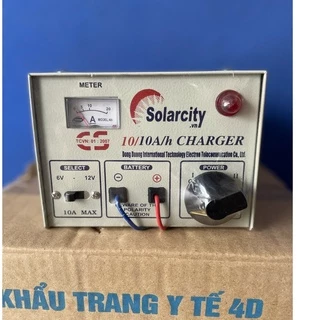 Sạc bình ắc quy 6V-12V 10Ah Solarcity