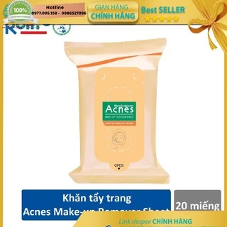 ✅ (CHÍNH HÃNG) Khăn tẩy trang Acnes Make Up Remover Sheet (20 miếng)