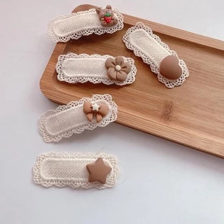 SET Kẹp tóc vintage🍎🍎🍎🍎cặp tóc cute Phong cách hàn quốc bé gái nữ điệu đà đáng yêu