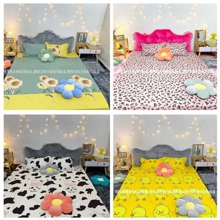 BỘ GA GỐI COTTON POLY 4 MÓN ĐỦ KÍCH THƯỚC ( 1 GA + 2 VỎ GỐI NẰM + 1 VỎ GỐI ÔM)