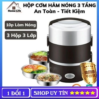 Hộp Cơm Cắm Điện Hâm Nóng Inox Cao Cấp 3 Tầng Đa Năng Làm Nóng Nhanh An Toàn Chính Hãng