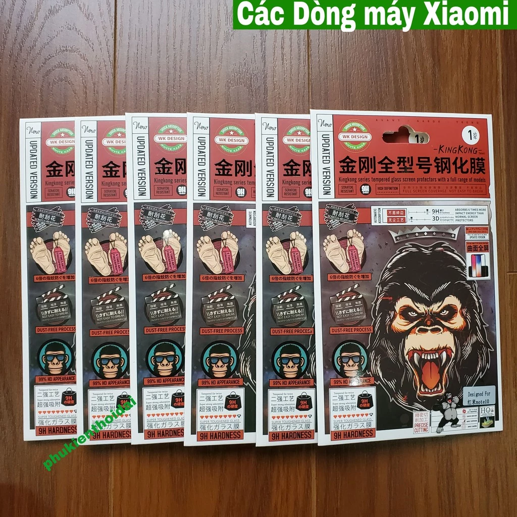 Cường lực Kingkong Redmi K30 / K30 Pro / K40 / Poco F3 / Poco X3 / K20 / K50 / K50 Gaming Full màn Full keo cao cấp