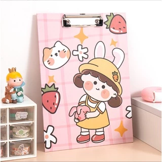 Bìa kẹp tài liệu, bảng trình ký A4 hình cô gái siêu cute BAG U BKCOGAI21