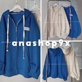 Áo khoác nỉ UNF mũ 2 lớp form rộng [FREESHIP] Áo hoodie ulzzang dây kéo thời trang 4 mùa unisex ANASHOP9X