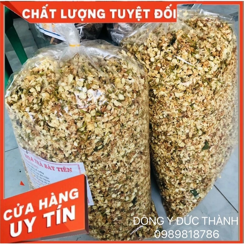 1kg Hoa nhài khô - Hoa lài khô thơm to đùng( cánh to uống thơm ngon trắng đẹp)