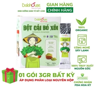 Bột cải bó xôi nguyên chất Dalahouse công nghệ sấy lạnh tiêu chuẩn Châu Âu hộp 60 gr