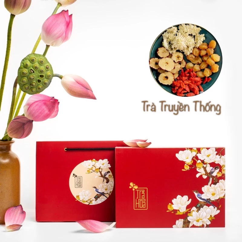 Hộp trà hoa Truyền thống cúc hoa ( Hoa cúc, kỳ tử, táo đỏ, log nhãn)