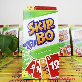 Bộ bài trò chơi Uno SKIP BO - Giấy Bìa Cứng Cao Cấp