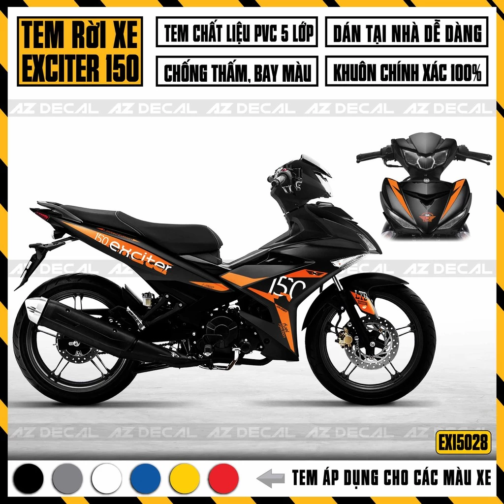 Tem Xe Exciter 150 Limited Edition| EX15028 | Tem Rời Xe Yamaha Ex 150 Chất Liệu Decal Cao Cấp