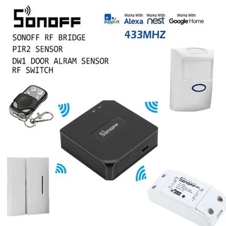 Bộ trung tâm Sonoff RF Bridge điều khiển kết nối thiết bị cảm biến hệ an ninh sinh thái eWeLink Sonoff DW1 Sonoff PIR2