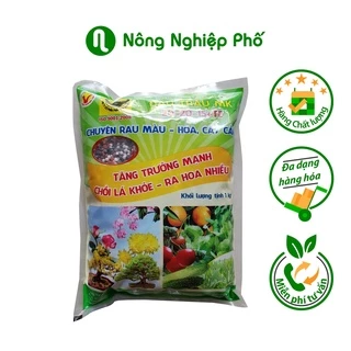 Phân bón Đầu Trâu MK NPK 20-20-15 chuyên cho rau màu và hoa kiểng - Túi 1kg