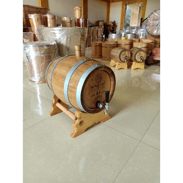 Thùng rượu gỗ sồi 10L cao cấp