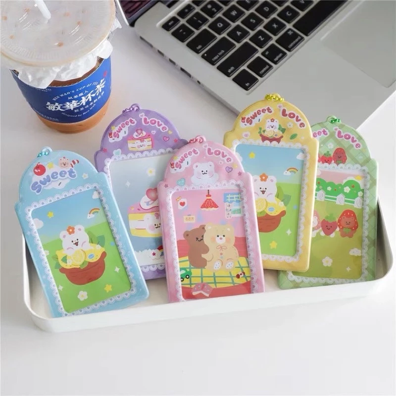 Card holder Thẻ idol / Xe Buýt / Thẻ Hình Gấu Pastel Xinh Xắn