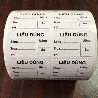 Tem dán nhà thuốc - chia liều dùng 2000 tem(mẫu sẵn)