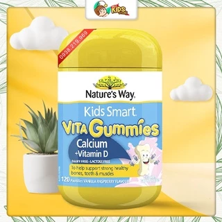 Kẹo bổ sung canxi và vitamin D tăng chiều cao Nature’s Way Kids Smart Vita Gummies Calcium 60 Viên