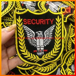 Logo áo đồng phục bảo vệ SECURITY chuyên nghiệp đẹp giá rẻ [Ngực và cánh tay], mạc áo, nhãn logo may vào áo