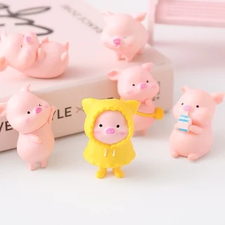 1 Mô Hình Chú Heo Hồng Mini Dễ Thương Dùng Trang Trí