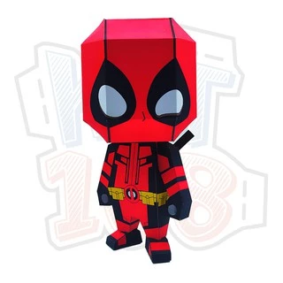 Mô hình giấy Anime Chibi Deadpool ver 2