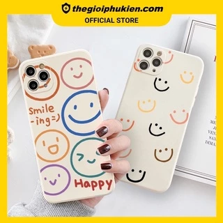 Ốp lưng iphone cạnh vuông smile happy dành cho ip 6/6plus/6s/6splus/7/7plus/8/8plus/x/xr/xs/11/12/pro/max - e24