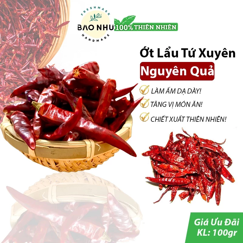 Ớt sấy nấu lẩu Tứ Xuyên - Gia Vị & Làm Khô Gà