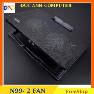 Đế Tản Nhiệt Laptop N99 COOLING PAD cho laptop từ 17 inch trở xuống- Loại Cao Cấp, 1 Fan/ 2 Fan , Đế Nâng 45 Độ