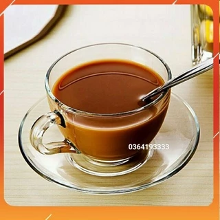 Cốc Thủy Tinh Có Quai chịu nhiệt 220ml 6 chiếc UG310 ly thủy tinh cafe trà nóng sữa nóng