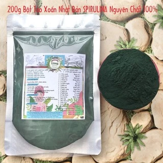 [Hàng Cao Cấp] 200g Bột Tảo Xoắn Nhật Bản SPIRULINA Nguyên Chất Thiên Nhiên 100%