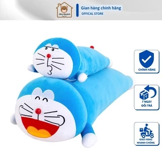 Gối Ôm Gấu Bông Doraemon Đáng Yêu Vải Nhung Co Dãn 4 Chiều Hàng Cao Cấp Kích thước 60cm 80cm 100cm 120cm 140cm