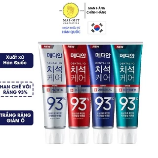 Kem Đánh Răng Median Dental IQ 93% Hàn Quốc 120g Giúp Trắng Răng, Giảm Ố, Loại Bỏ Mùi Hôi