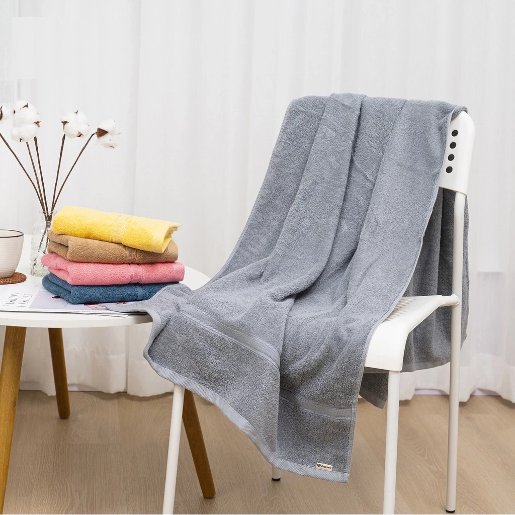 Khăn tắm cotton dày dặn, mềm mại thấm hút nước tốt, kt 60x120cm quấn được quanh người
