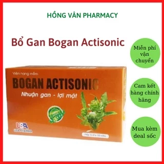 Viên Uống Bổ Gan Bogan Actisonic - Giúp Nhuận Gan, Lợi Mật, Giải Độc Gan - Hộp 50 Viên