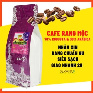 Cà phê Arabica - Robusta nguyên chất rang xay mộc sạch Purio Passion Blend 250g