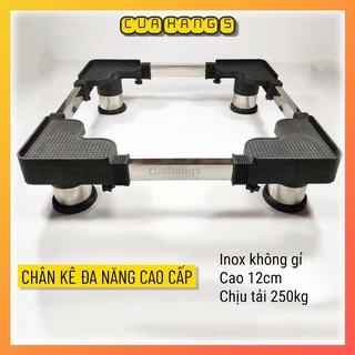 Kệ máy giặt, chân máy giặt tủ lạnh trụ inox chống rung ồn cao cấp - BH 2 năm