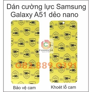 Dán cường lực Samsung Galaxy A51 nano dẻo, siêu bền / Kính cứng Full màn hình