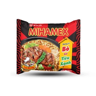 Mì Bò xốt tiêu xanh mihamex gói 65g ăn liền 1k 3 hảo ba an tôm miền hảo chua gấu thùng 30 bình đại indomie trẻ em cay đỏ