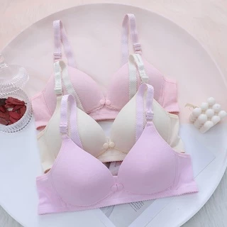 Áo Ngực Cotton Cài Trước Không Gọng Thoải Mái Thoáng Khí Cho Mẹ Bầu