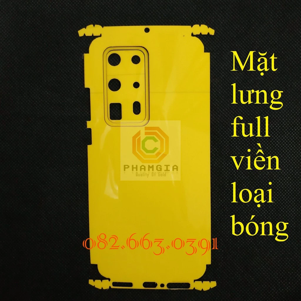 Dán PPF bóng, nhám cho Huawei P40 pro màn hình, mặt lưng, full lưng viền siêu bảo vệ