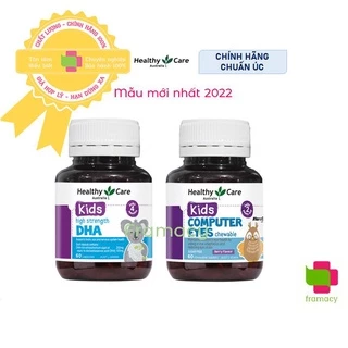 Viên uống bổ sung DHA Healthy Care Kid’s High DHA, Úc (60 viên) bổ sung omega-3 cho trí não bé từ 4 tháng tuối