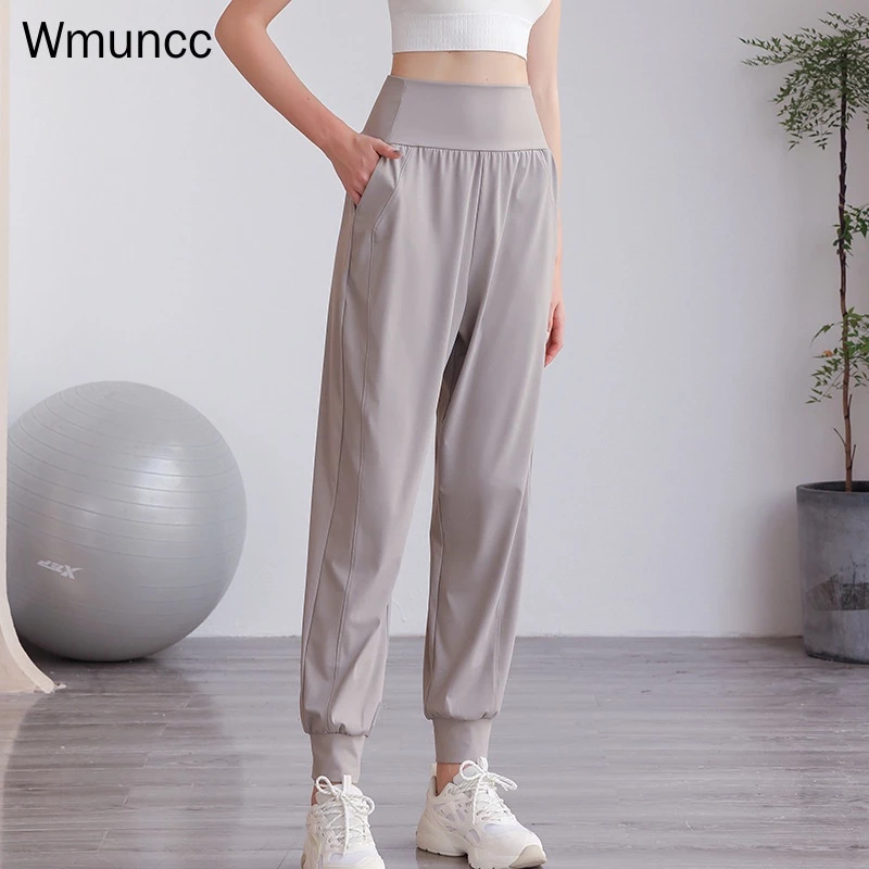 Wmuncc 2026 Quần Legging Thể Thao Bằng Nylon Lưng Cao Khô Nhanh Thoáng Khí Dành Cho Nữ