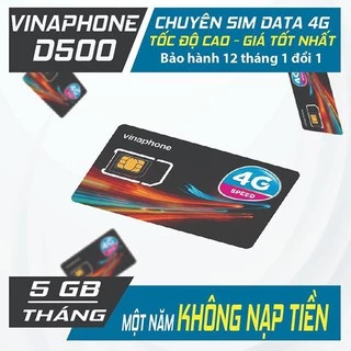 [Rẻ Vô Địch] SIM 4G VINA Trọn gói 1 năm 66G/năm KHÔNG PHẢI nạp tiền| SIM 3G 4G MIỄN PHÍ 1 NĂM