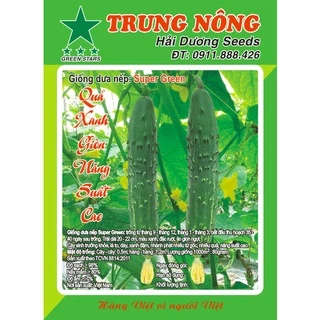 Gói 10gram hạt giống dưa chuột nếp Super green, quả nhiều, ăn ngon, freeship toàn quốc