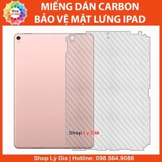 Miếng dán carbon bảo vệ mặt lưng cho iPad ( Pro 11, Air 1/2/3/4, iPad Mini 1/2/3/4/5/6, iPad Gen 2/3/4/5/6/7/8/9/10)