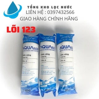 Bộ 3 lõi lọc nước 1,2,3 AQUA Chính hãng, sử dụng tất cả máy lọc nước Kangaroo, Karofi, Sunhouse, Aqua…